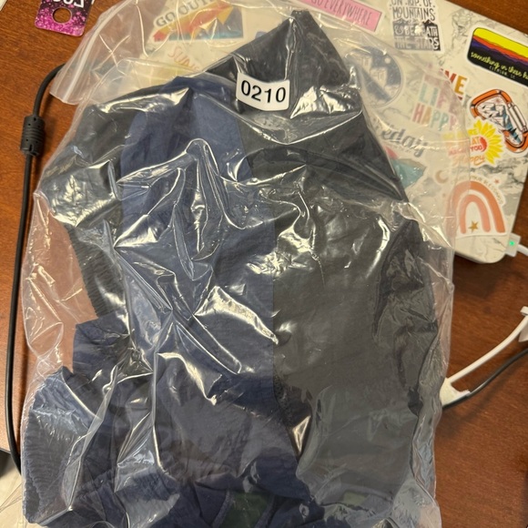 Vintage Nike Men's Windbreaker Jacket Blue Black Retro 90s Track Coat Size L - Picture 10 of 11